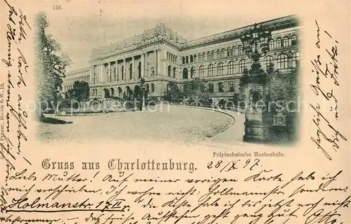 AK / Ansichtskarte Charlottenburg Polytechnische Hochschule Charlottenburg