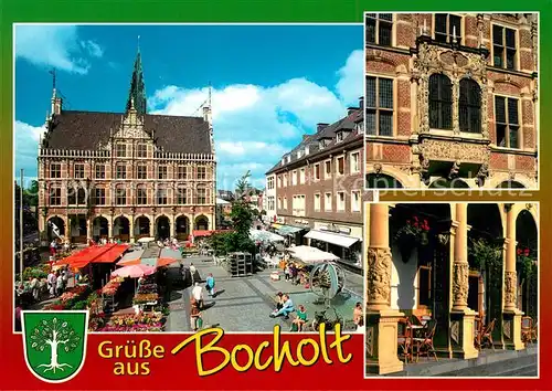 AK / Ansichtskarte Bocholt_Westfalen Rathaus Markt Bocholt_Westfalen