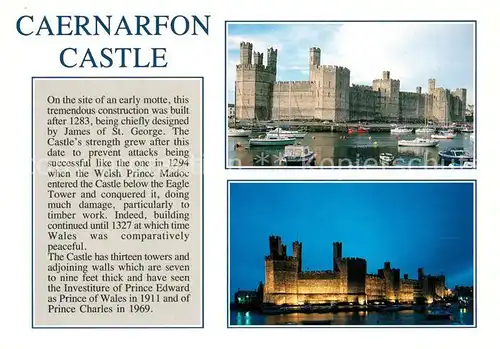 AK / Ansichtskarte Wales Caernarfon Castle  Wales