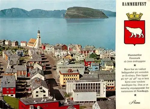 AK / Ansichtskarte Hammerfest Fliegeraufnahme Hammerfest