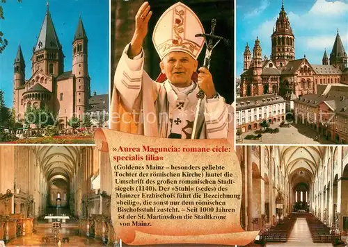 AK / Ansichtskarte Mainz_Rhein Dom Chorraum Papst Johannes II  Mainz Rhein