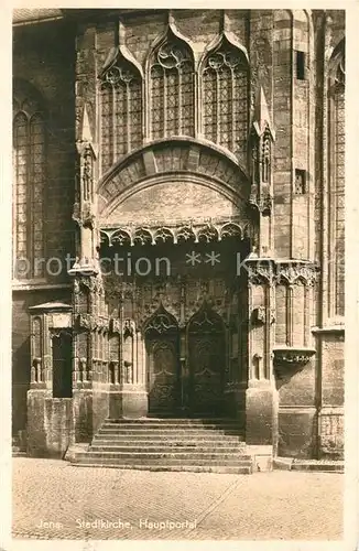 AK / Ansichtskarte Jena_Thueringen Stadtkirche Hauptportal Jena Thueringen