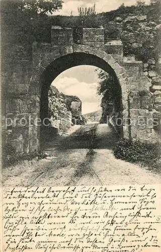 AK / Ansichtskarte Blankenburg_Harz Burgruine Regenstein Burgtor Blankenburg_Harz