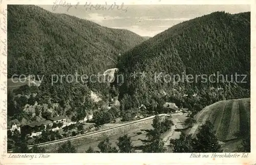 AK / Ansichtskarte Leutenberg_Thueringen Landschaftspanorama Blick ins Herschdorfer Tal Leutenberg Thueringen