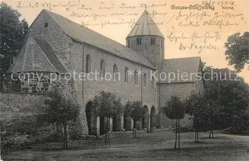 AK / Ansichtskarte Schiffenberg_Giessen Kirche Schiffenberg Giessen