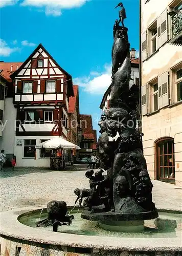 AK / Ansichtskarte Riedlingen_Wuerttemberg Brunnen Narrenzunft Gole Riedlingen Wuerttemberg