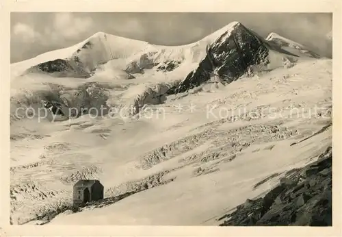 AK / Ansichtskarte Prager_Huette mit Hohen Zaun Schwarze Wand und Rainerhorn Prager Huette