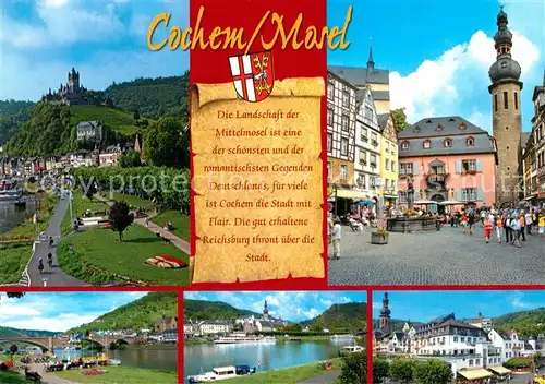 AK / Ansichtskarte Cochem_Mosel Die Reichsburg Marktplatz Moselpartien Cochem Mosel