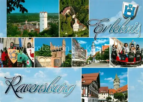 AK / Ansichtskarte Ravensburg_Wuerttemberg Panorama Burg Marktplatz Kirchen Blutfreitagsritt Ravensburg Wuerttemberg