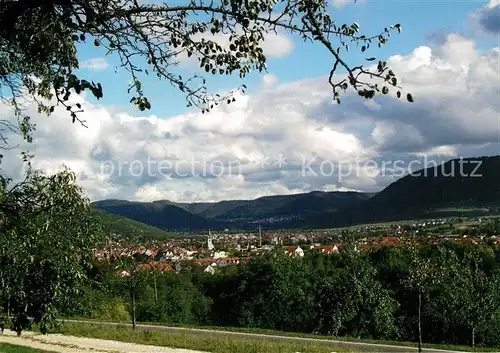 AK / Ansichtskarte Metzingen_Wuerttemberg Panorama Emstal Schwaebische Alb Metzingen Wuerttemberg