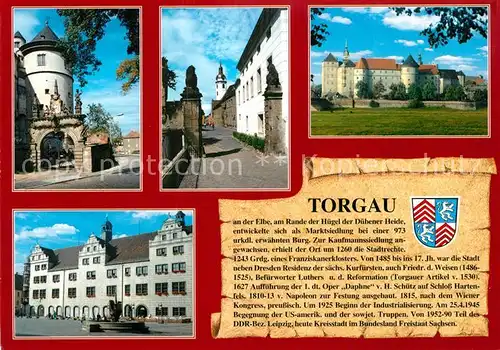 AK / Ansichtskarte Torgau Schloss Marienkirche Rathaus Torgau