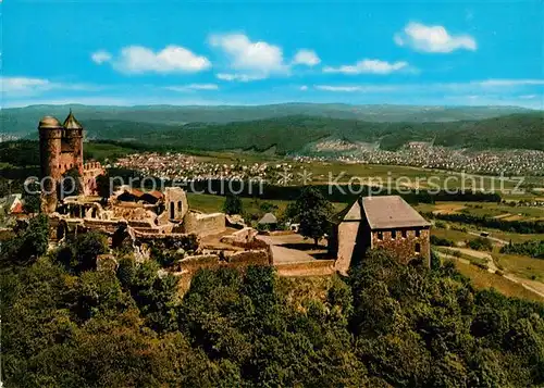 AK / Ansichtskarte Greifenstein_Hessen Fliegeraufnahme Burg Greifenstein Greifenstein_Hessen