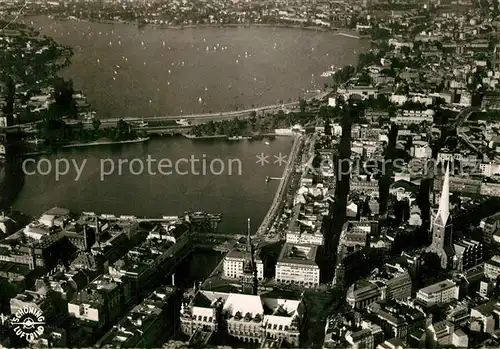 AK / Ansichtskarte Hamburg Binnenalster Aussenalster Fliegeraufnahme Hamburg