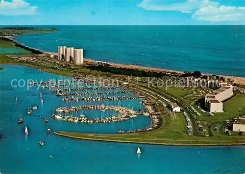 AK / Ansichtskarte Burg_Fehmarn Ostseeheilbad Burgtiefe Hafen Fliegeraufnahme Burg Fehmarn