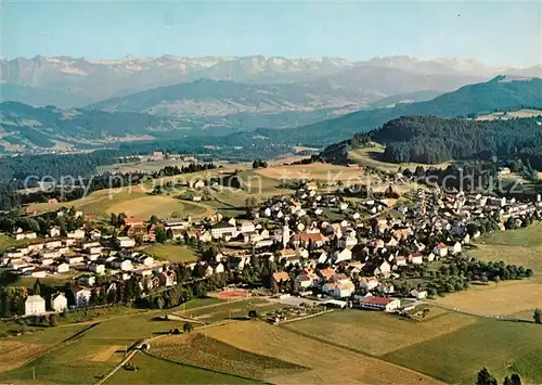 AK / Ansichtskarte Scheidegg_Allgaeu Kneippkurort Alpen Fliegeraufnahme Scheidegg Allgaeu