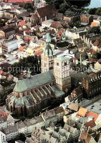 AK / Ansichtskarte Stralsund_Mecklenburg_Vorpommern Sankt Nikolai Kirche Fliegeraufnahme Stralsund_Mecklenburg