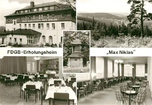 AK / Ansichtskarte Baerenfels_Erzgebirge FDGB Erholungsheim Max Niklas Landschaftspanorama Porzellanglockenspiel Baerenfels Erzgebirge