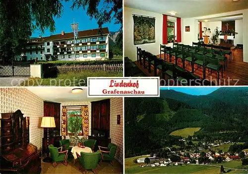 AK / Ansichtskarte Grafenaschau Lindenhof Erholungsheim Innere Mission Muenchen Fliegeraufnahme Huber Karte Nr 10.812 Grafenaschau