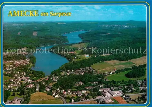 AK / Ansichtskarte Amecke am Sorpesee Fliegeraufnahme Amecke