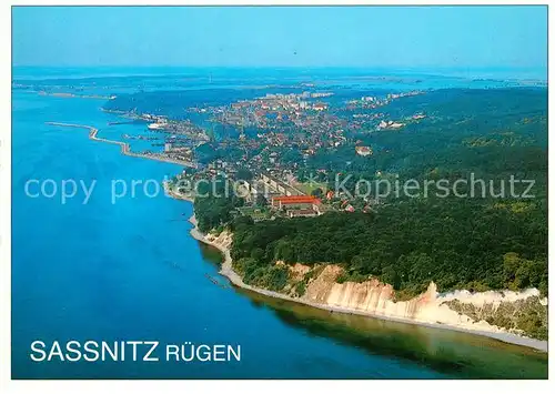 AK / Ansichtskarte Sassnitz_Ostseebad_Ruegen Fliegeraufnahme Sassnitz_Ostseebad_Ruegen