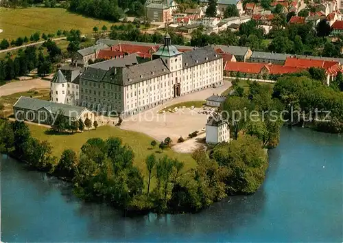 AK / Ansichtskarte Schleswig_Schlei Schloss Gottorf mit Burgsee Fliegeraufnahme Schleswig_Schlei