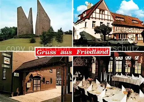 AK / Ansichtskarte Friedland_Goettingen Hotel Restaurant Biewald Friedland_Goettingen