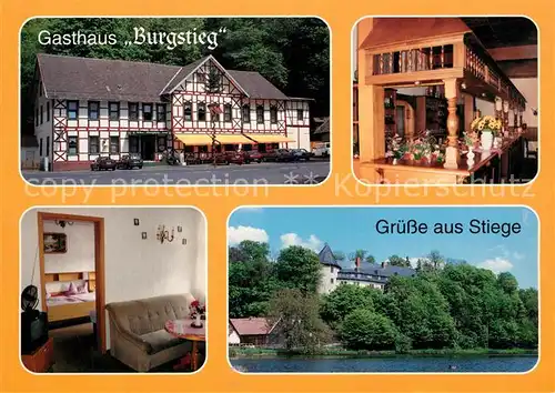 AK / Ansichtskarte Stiege Gasthaus Pension Burgstieg Stiege