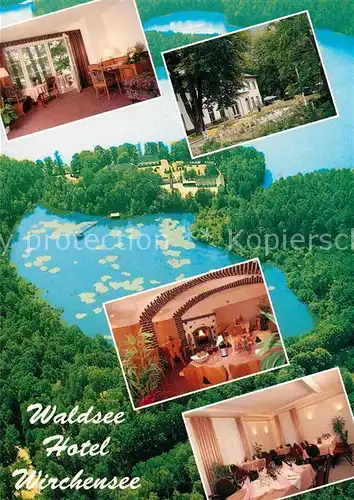 AK / Ansichtskarte Treppeln Waldsee Hotel Wirchensee Fliegeraufnahme Restaurant Treppeln