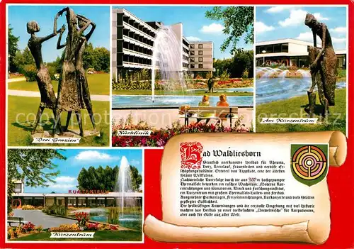 AK / Ansichtskarte Bad_Waldliesborn Drei Grazien Kurklinik Kurzentrum Chronik Bad_Waldliesborn