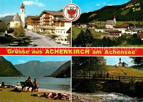 AK / Ansichtskarte Achenkirch Dorfzentrum Kirche Strand St Anna Kapelle Achenkirch