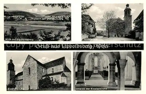 AK / Ansichtskarte Lippoldsberg Klosterhof Klosterkirche  Lippoldsberg