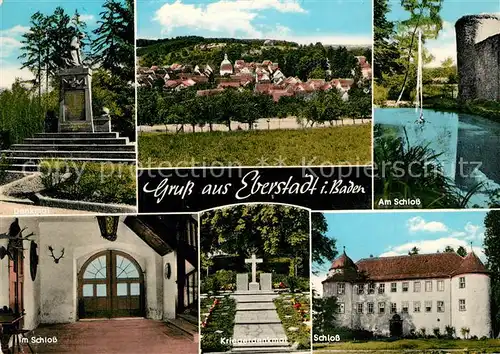 AK / Ansichtskarte Eberstadt_Baden Schloss Kriegerdenkmal Eberstadt_Baden