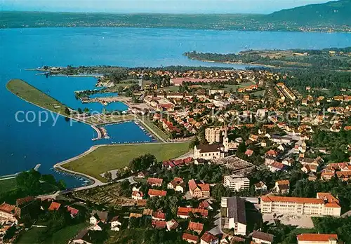 AK / Ansichtskarte Hard_Vorarlberg Fliegeraufnahme mit Hafen Hard Vorarlberg