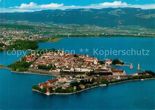 AK / Ansichtskarte Lindau_Bodensee Fliegeraufnahme Lindau Bodensee