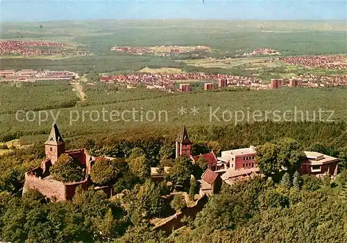 AK / Ansichtskarte Burg_Frankenstein_Bergstrasse Fliegeraufnahme Burg_Frankenstein