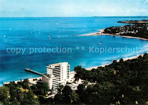 AK / Ansichtskarte Timmendorfer_Strand Kurhaus Hotel Seeschloesschen Fliegeraufnahme Timmendorfer_Strand