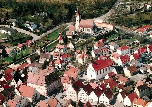 AK / Ansichtskarte Greding Fliegeraufnahme Naturpark Altmuehltal mit Mauerring Basilika Jagdschloss Greding