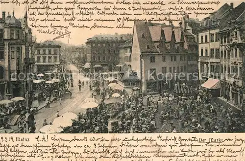 AK / Ansichtskarte Mainz_Rhein Markt Mainz Rhein