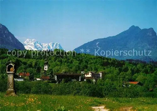 AK / Ansichtskarte Marzoll gegen Loferer Steinberge und Muellner Horn Marzoll