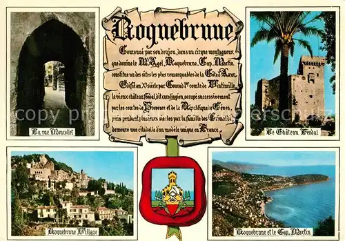 AK / Ansichtskarte Roquebrune Cap Martin Rue Moncollet Chateau Treodal Village Cap Martin Roquebrune Cap Martin