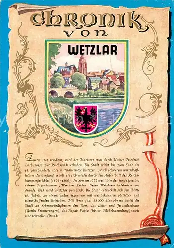 AK / Ansichtskarte Wetzlar Chronik  Wetzlar