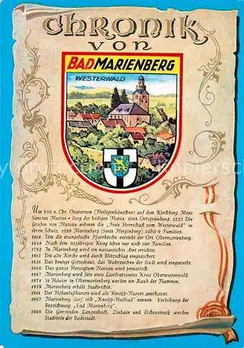 AK / Ansichtskarte Bad_Marienberg Chronik  Bad_Marienberg