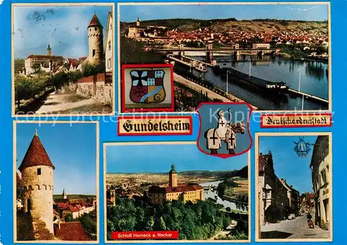 AK / Ansichtskarte Gundelsheim_Neckar Schloss Horneck  Gundelsheim Neckar