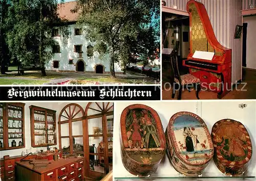 AK / Ansichtskarte Schluechtern Bergwinkelmuseum Giraffenklavier Apotheke im 19 Jhdt Spanschachteln im 19 Jhdt Schluechtern