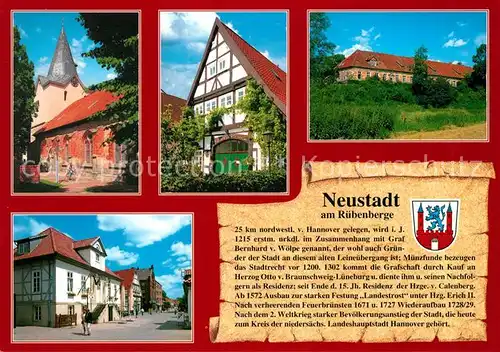 AK / Ansichtskarte Neustadt_Ruebenberge Liebfrauenkirche Fachwerkhaus Schloss Landestrost Marktstrasse Neustadt_Ruebenberge