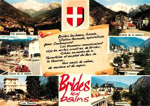 AK / Ansichtskarte Brides les Bains Vue generale Entree de la station Centre la station les Thermes Panorama Brides les Bains