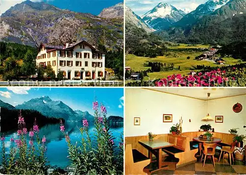 AK / Ansichtskarte Maloja_Chiavenna Hotel Post Fam. Meuli Giovanoli Maloja Chiavenna