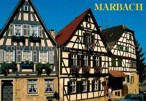 AK / Ansichtskarte Marbach_Neckar Altstadt Fachwerkhaeuser Marbach Neckar