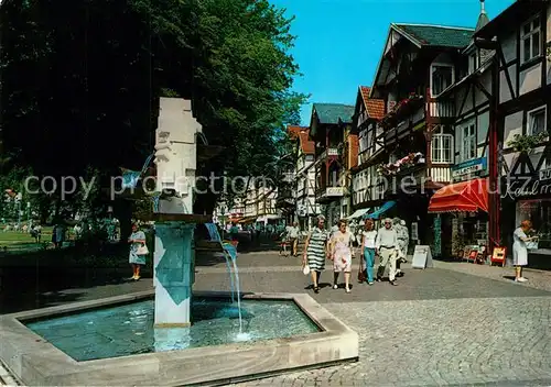 AK / Ansichtskarte Bad_Sooden Allendorf Weinreihe Brunnen Fussgaengerzone Fachwerkhaeuser Bad_Sooden Allendorf