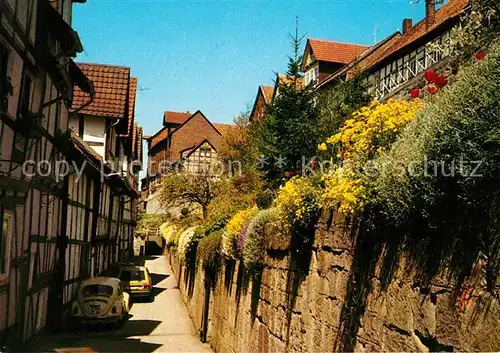 AK / Ansichtskarte Bad_Sooden Allendorf Alte Fachwerkhaeuser am Fischerstad Stadtmauer Bad_Sooden Allendorf